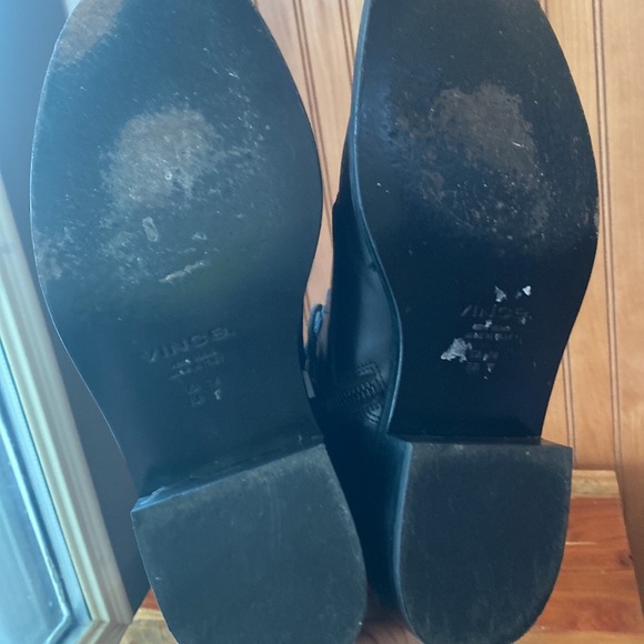 Vince Cabria Leather Lug Boot low chunky heel Sz 7 women’s combat punk goth 90’s - Picture 7 of 8